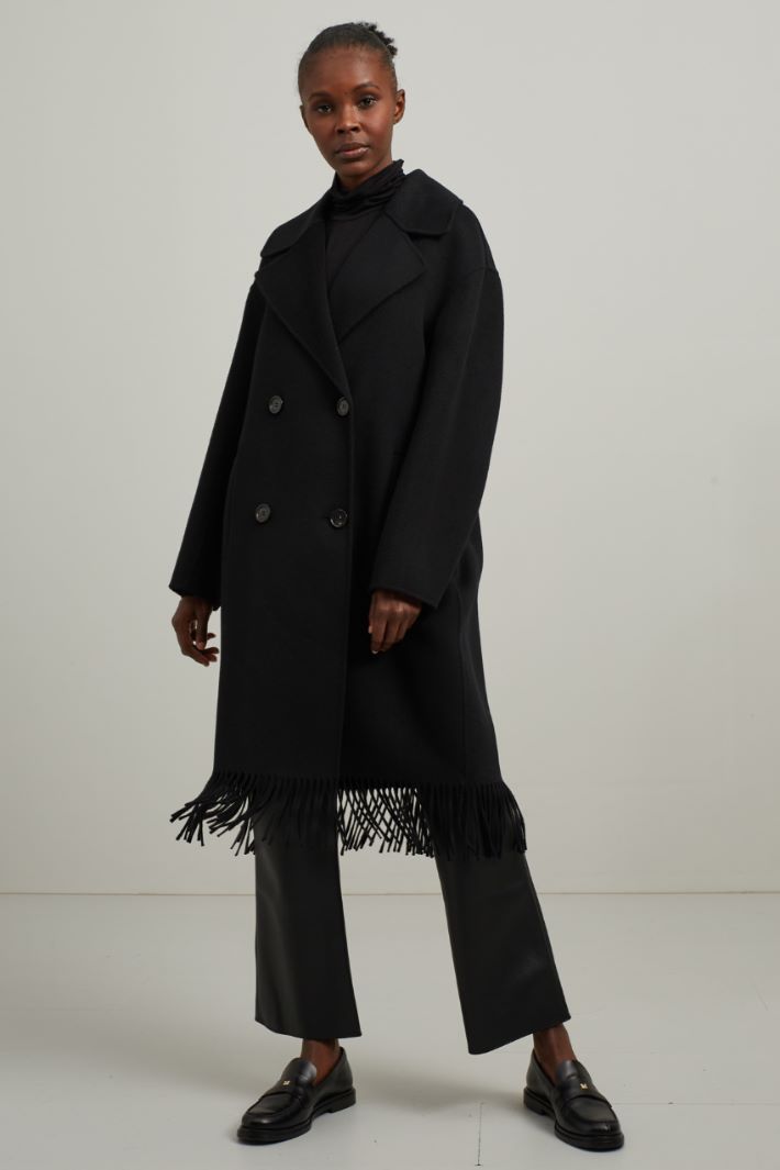 Cappotto in lana sfrangiato Fashion Market