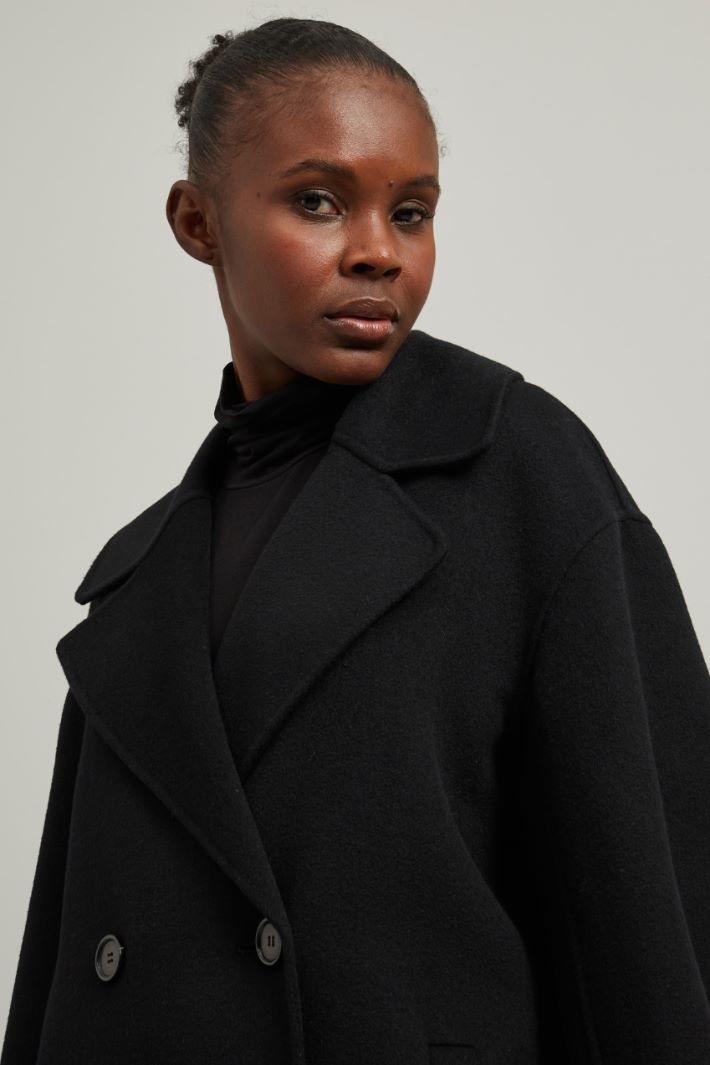 Cappotto in lana sfrangiato Fashion Market