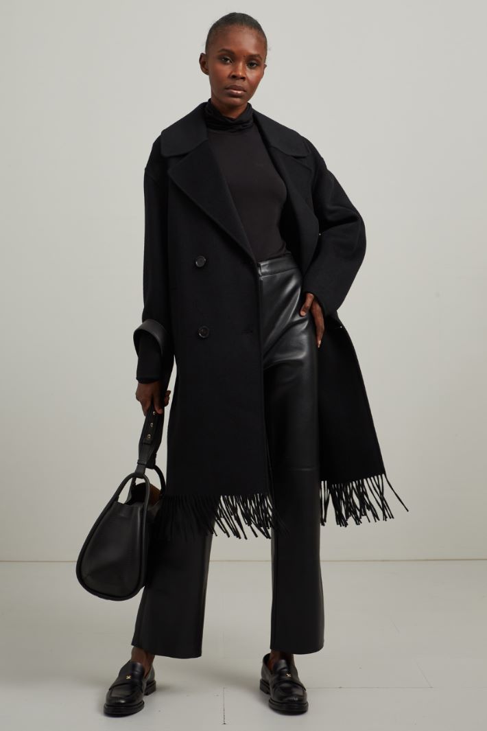 Cappotto in lana sfrangiato Fashion Market