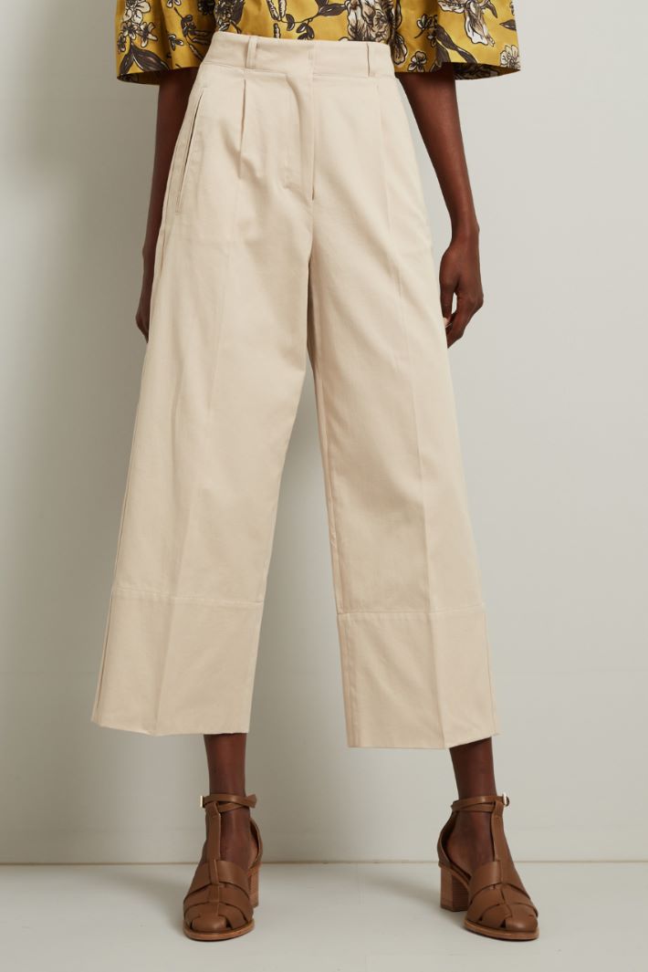 Pantaloni ampi in gabardina Fashion Market Pantaloni ampi in gabardina Fashion Market