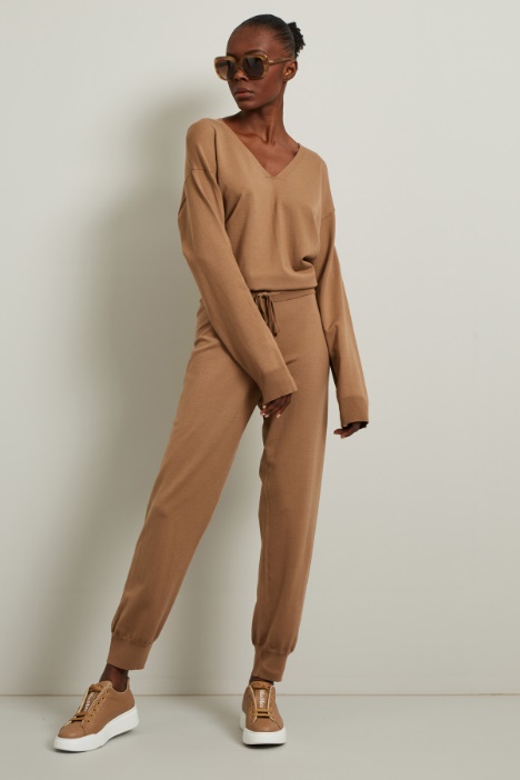 Pantaloni jogger in lana  Fashion Market