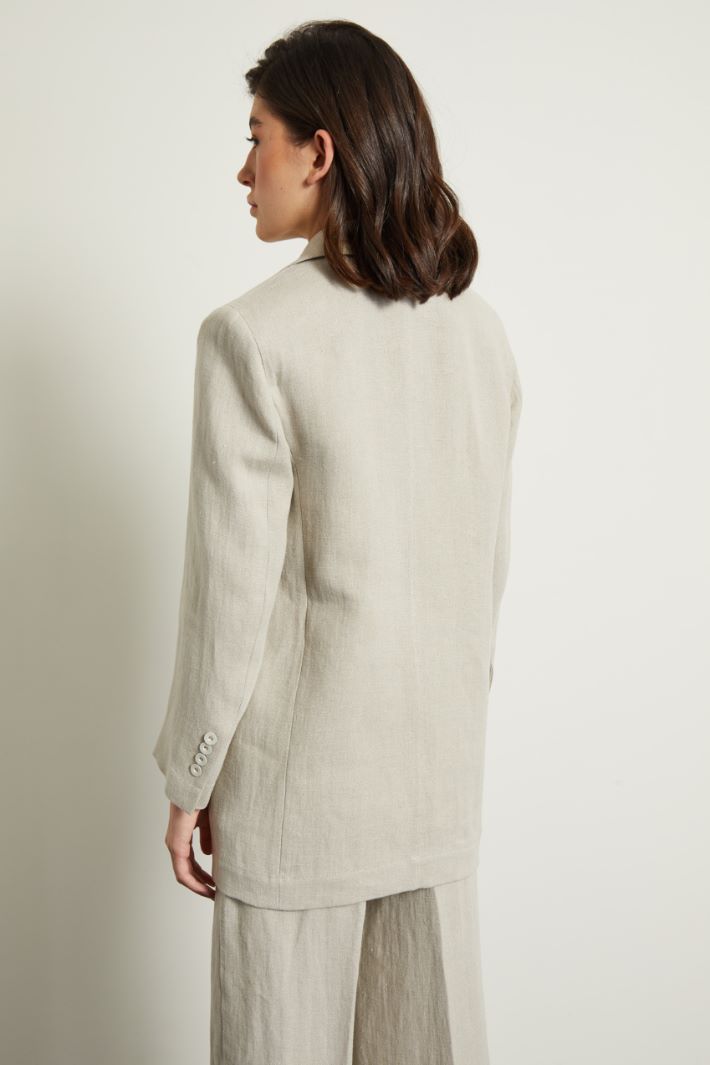 Blazer in stuoia di lino Fashion Market