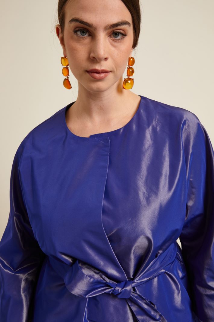 Spolverino in taffetà con cintura Fashion Market