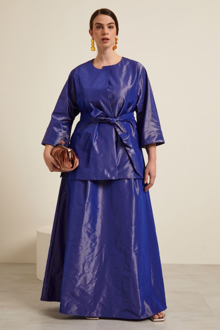 Spolverino in taffetà con cintura Fashion Market