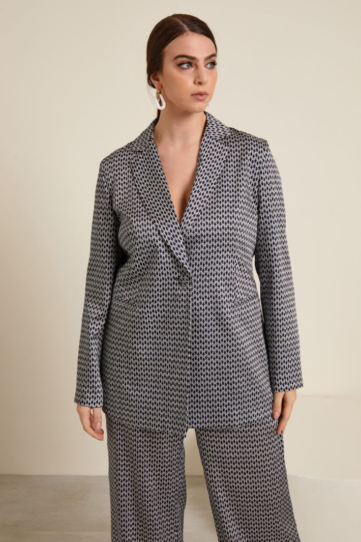 Blazer in twill stampato Fashion Market