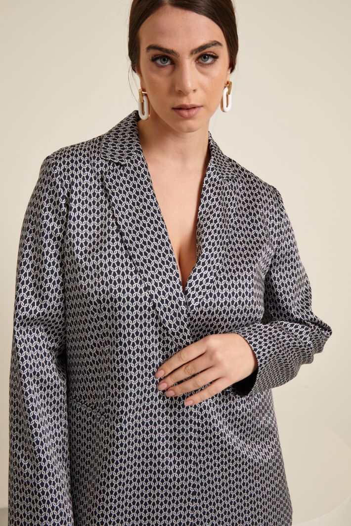Blazer in twill stampato Fashion Market