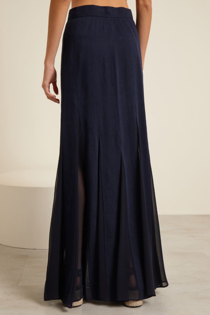 Gonna lunga in bull e georgette Fashion Market