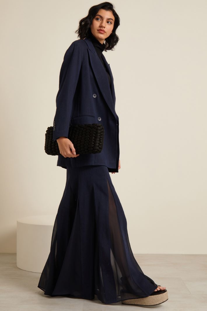 Gonna lunga in bull e georgette Fashion Market