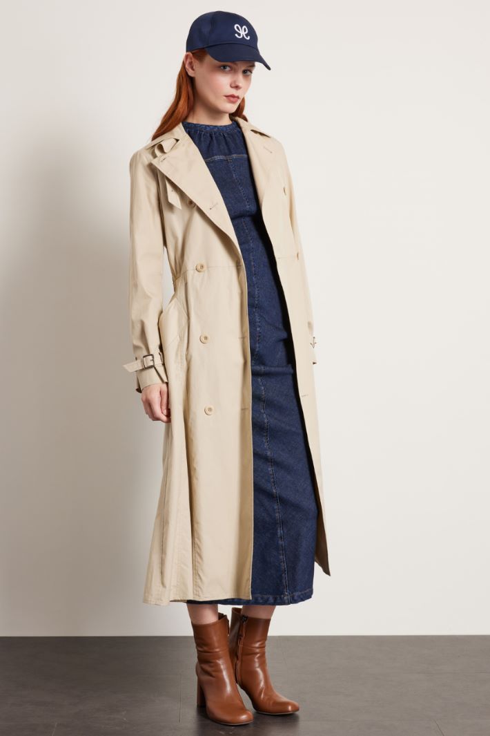 Trench doppiopetto in popeline Fashion Market