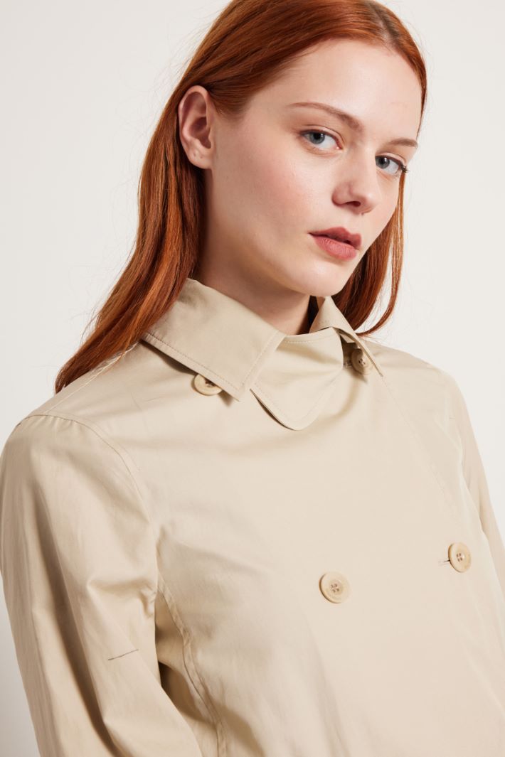 Trench doppiopetto in popeline Fashion Market