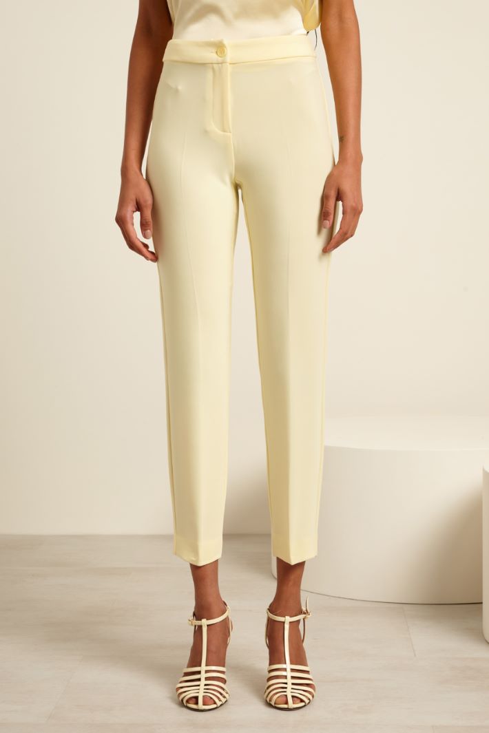 Pantaloni a sigaretta in cady Fashion Market