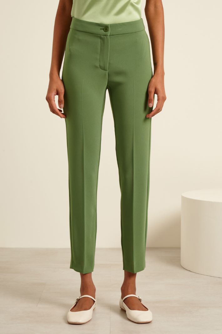 Pantaloni a sigaretta in cady Fashion Market