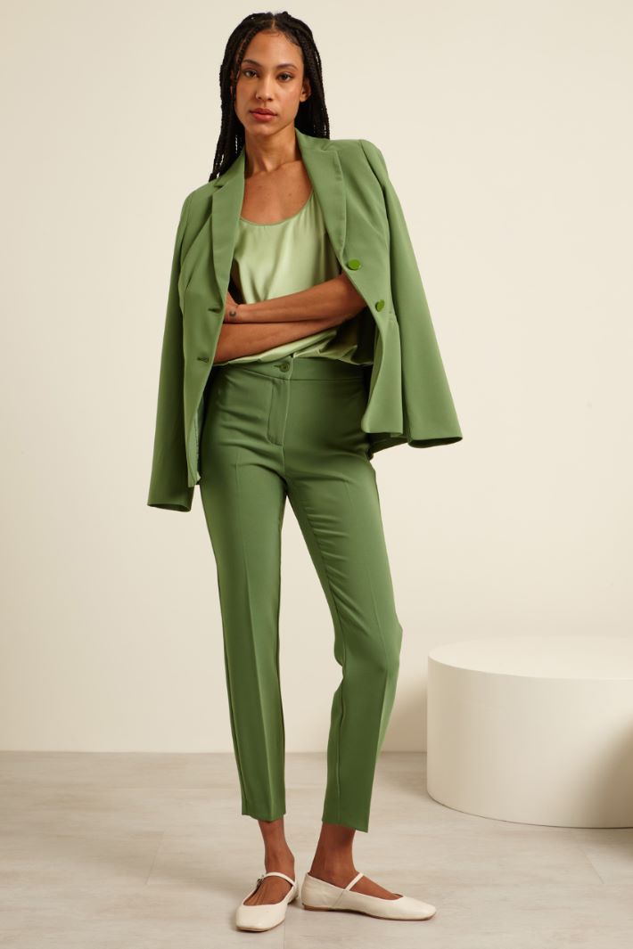 Pantaloni a sigaretta in cady Fashion Market