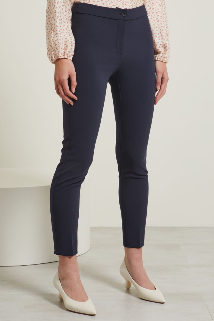 Pantaloni a sigaretta in cady Fashion Market