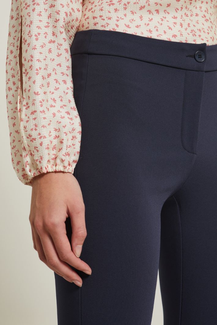 Pantaloni a sigaretta in cady Fashion Market