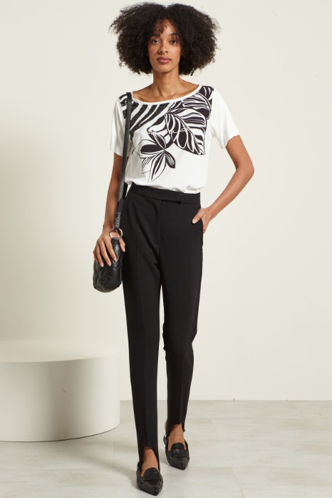 Pantaloni slim con ghette Fashion Market