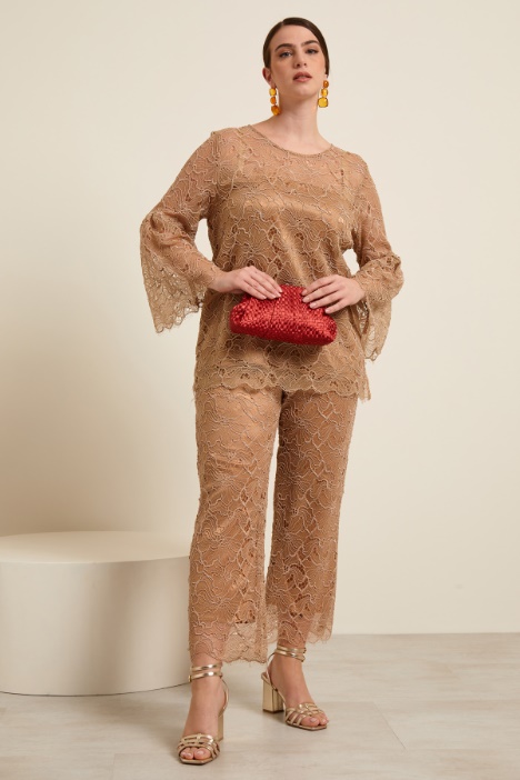 Pantaloni in pizzo rebrodè Fashion Market