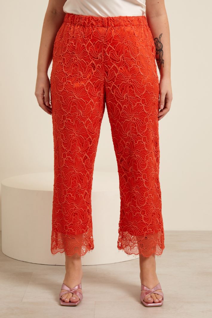 Pantaloni in pizzo rebrodè Fashion Market