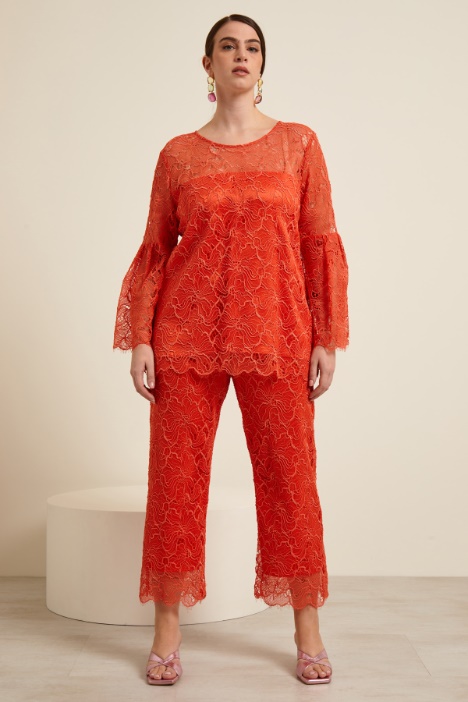 Pantaloni in pizzo rebrodè Fashion Market