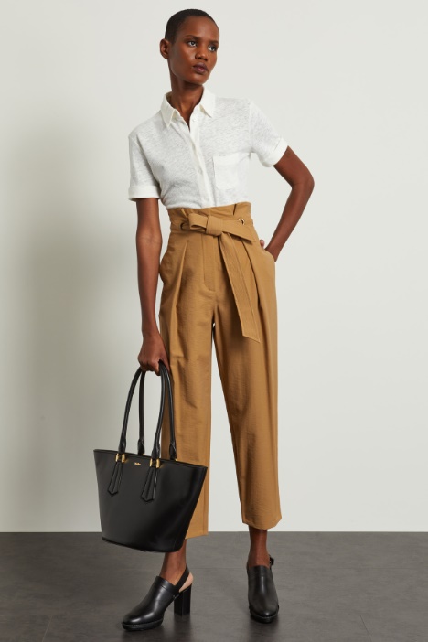 Pantaloni carrot con cintura Fashion Market