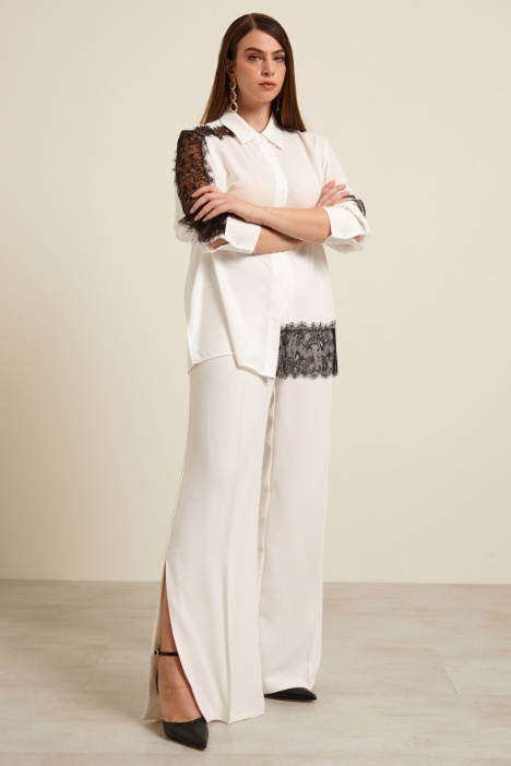 Pantaloni a palazzo con spacchi Fashion Market