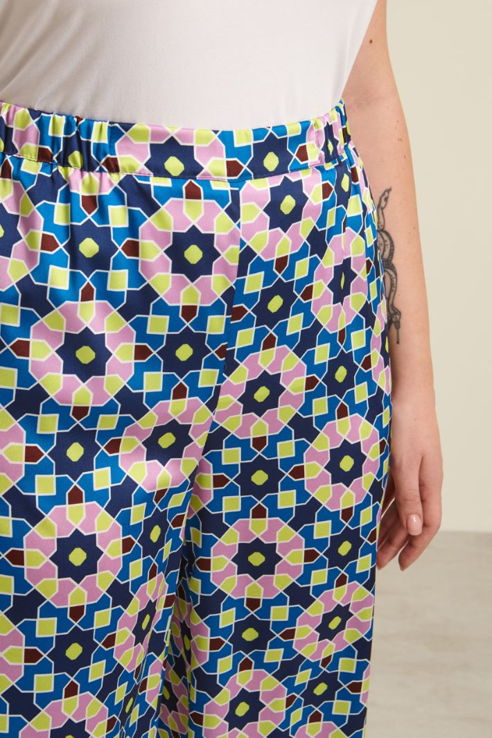 Pantaloni in twill stampato Fashion Market