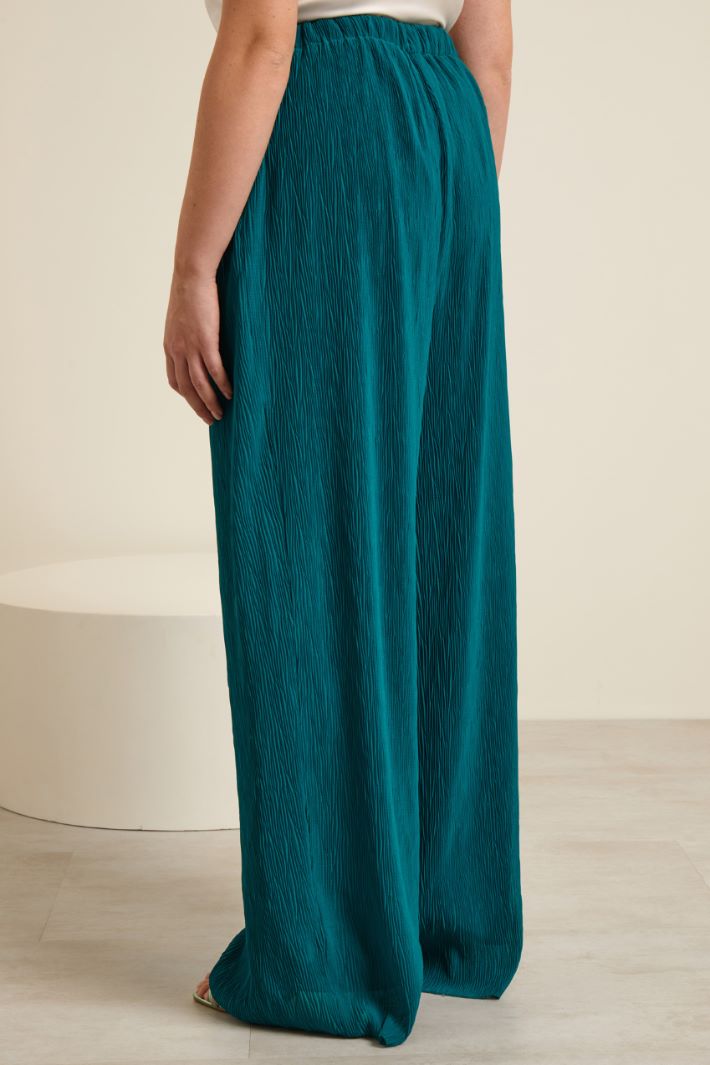 Pantaloni in georgette plissé Fashion Market