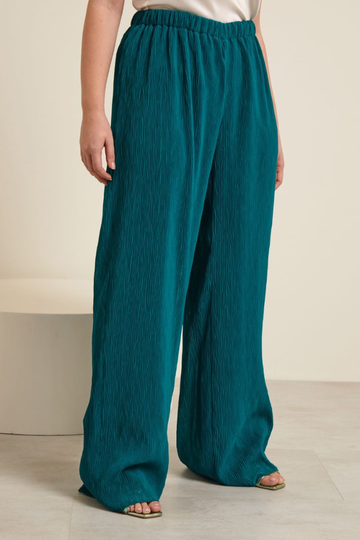 Pantaloni in georgette plissé Fashion Market