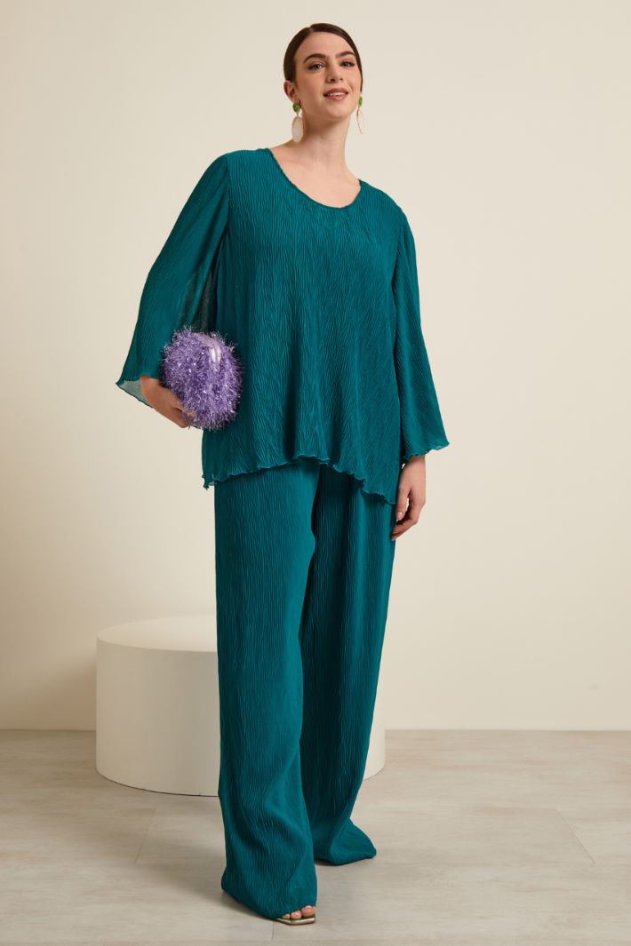 Pantaloni in georgette plissé Fashion Market