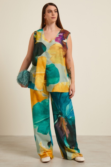 Pantaloni fluidi stampati Fashion Market