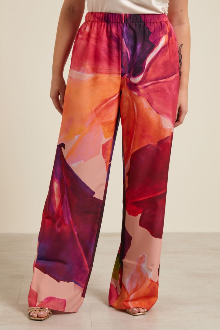 Pantaloni fluidi stampati Fashion Market