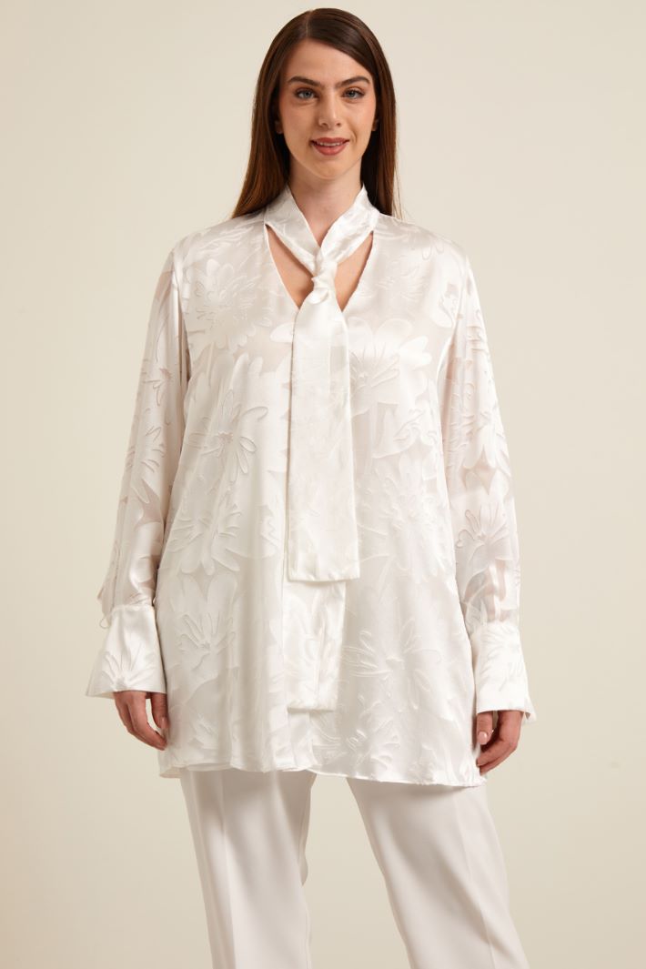 Blusa in raso dévoré Fashion Market