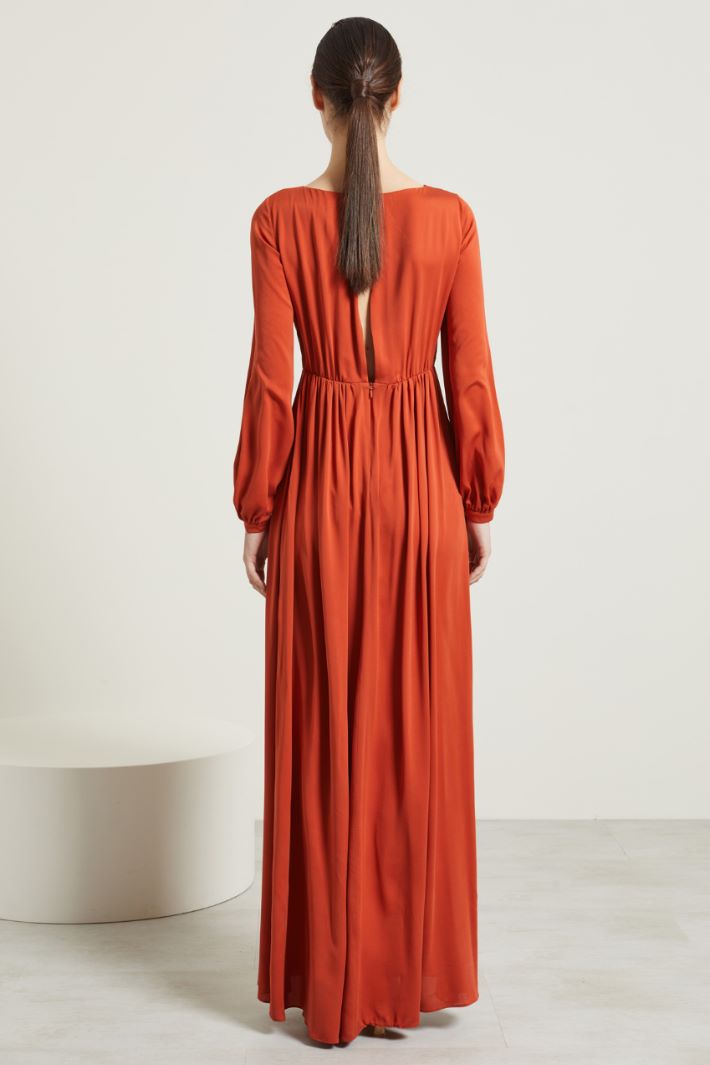 Abito drappeggiato in seta Fashion Market