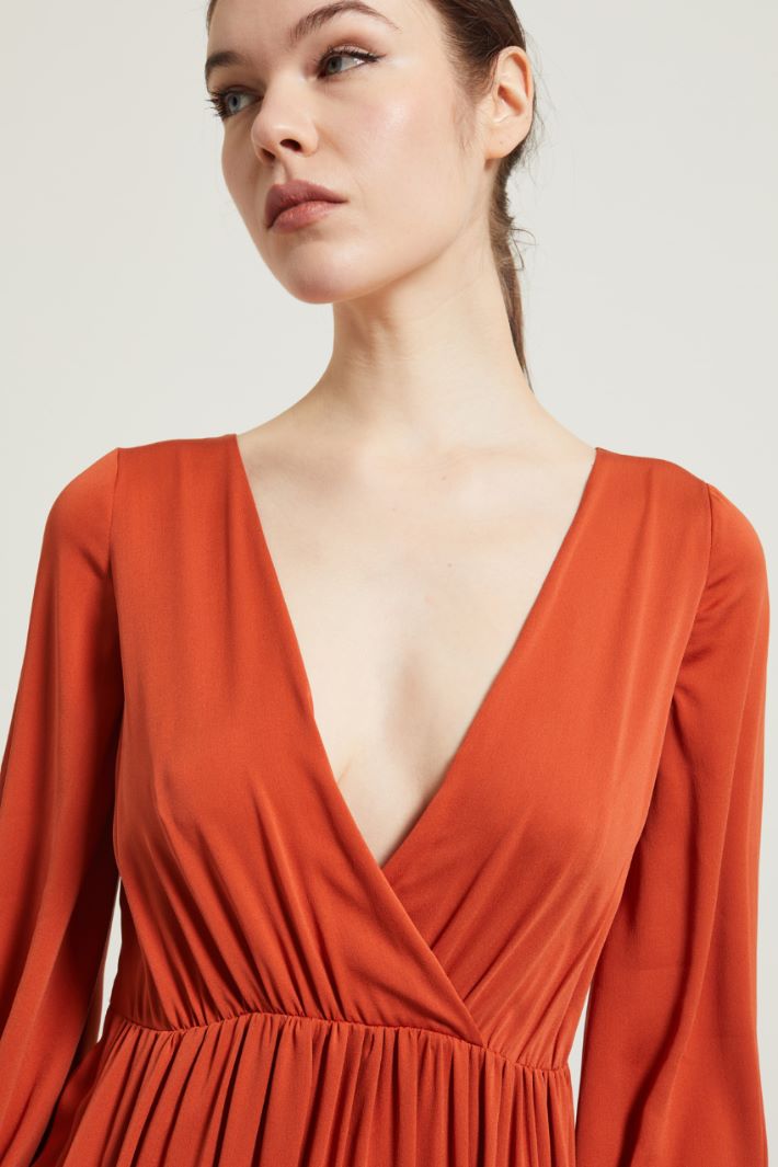 Abito drappeggiato in seta Fashion Market