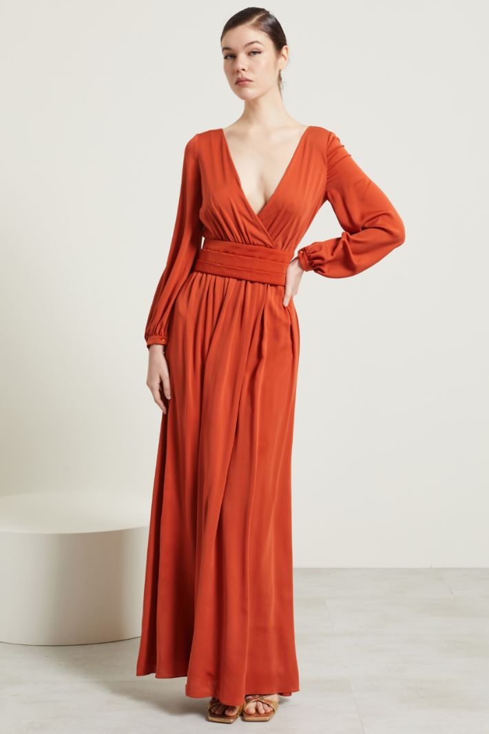 Abito drappeggiato in seta Fashion Market