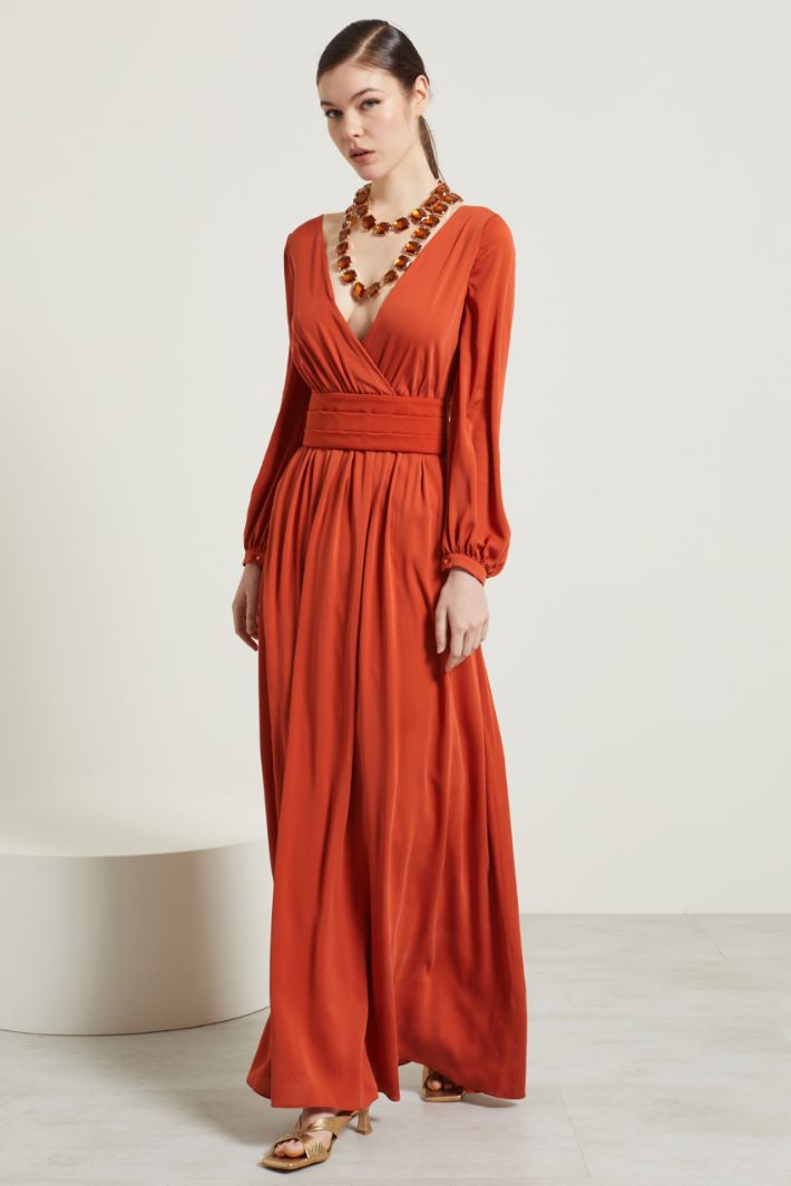 Abito drappeggiato in seta Fashion Market