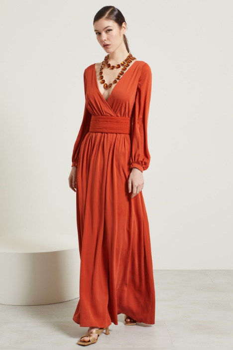 Abito drappeggiato in seta Fashion Market