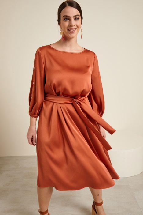 Abito in raso martellato Fashion Market