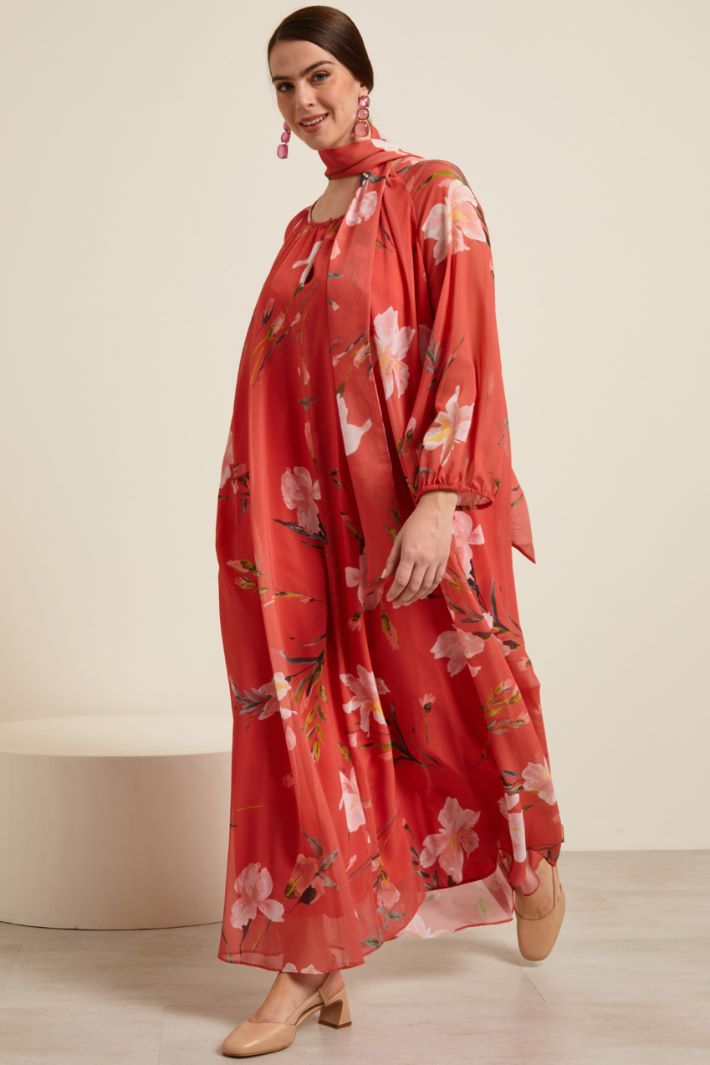 Abito in georgette con cintura Fashion Market Abito in georgette con cintura Fashion Market