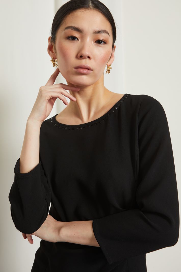 Tubino con strass e drappeggio Fashion Market