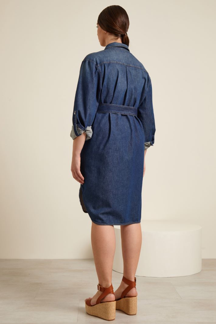 Chemisier in denim con cintura Fashion Market Chemisier in denim con cintura Fashion Market