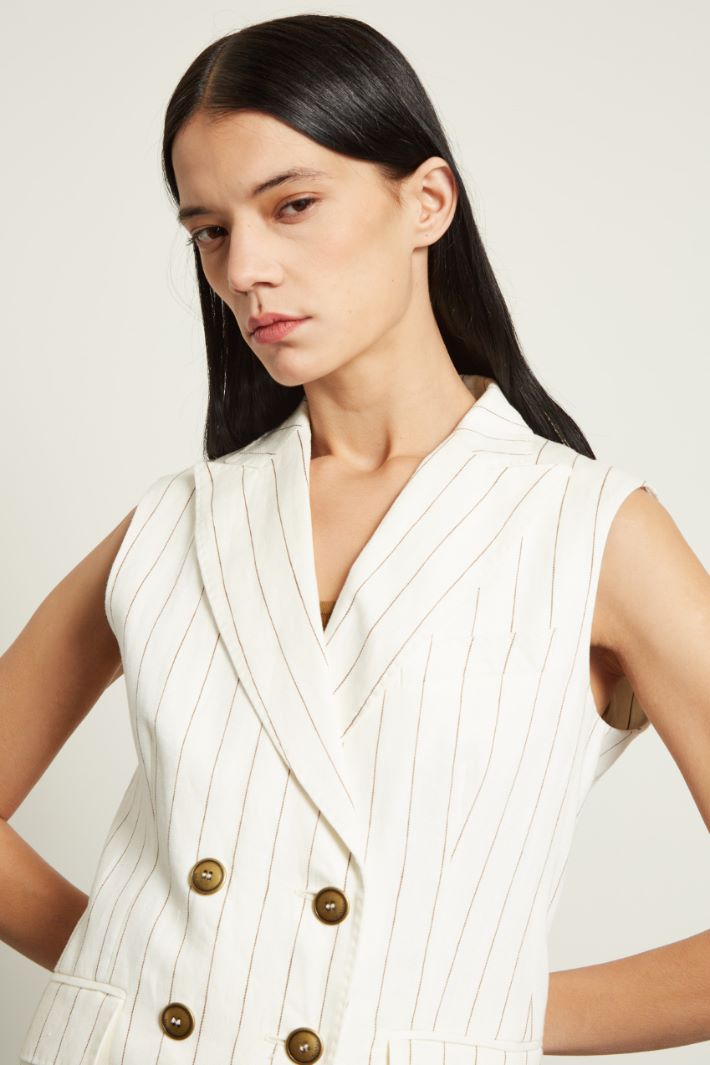 Gilet doppiopetto in batavia Fashion Market