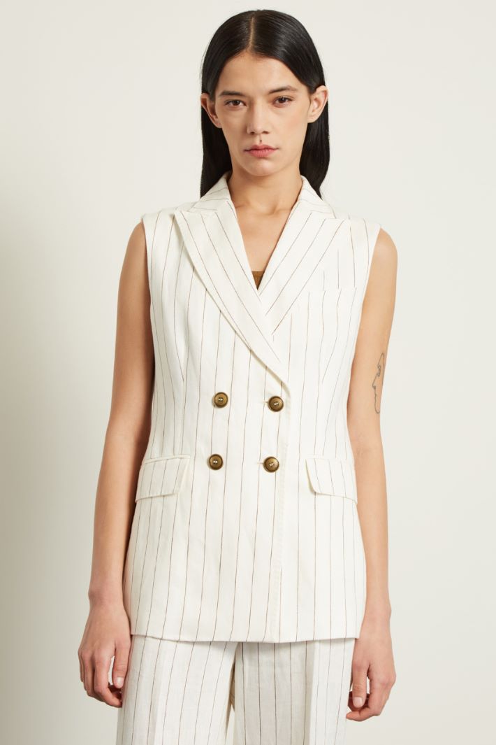 Gilet doppiopetto in batavia Fashion Market