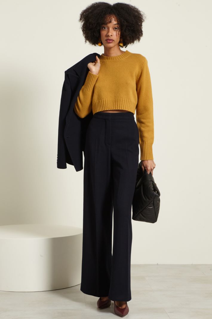 Maglia cropped in cashmere Fashion Market