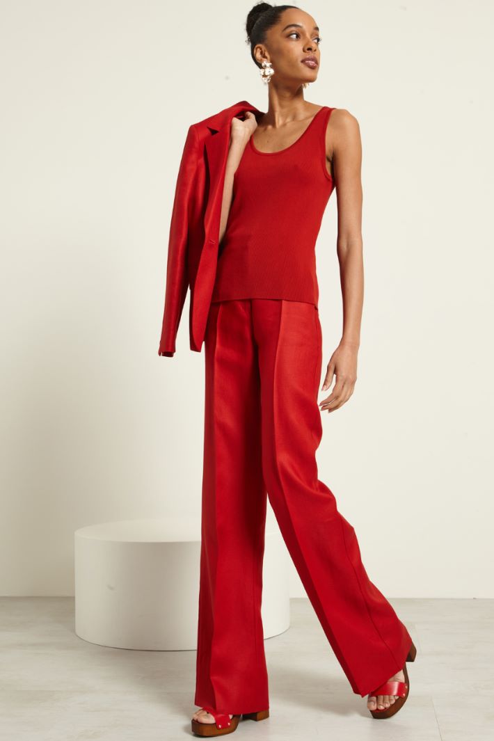 Top smanicato in puro cotone Fashion Market