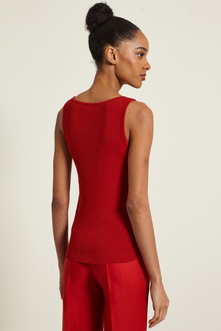 Top smanicato in puro cotone Fashion Market