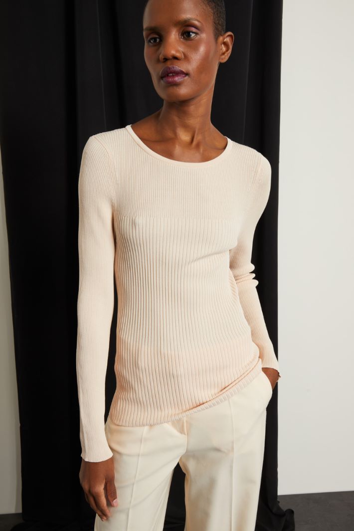 Maglia sderente a costine Fashion Market Maglia sderente a costine Fashion Market