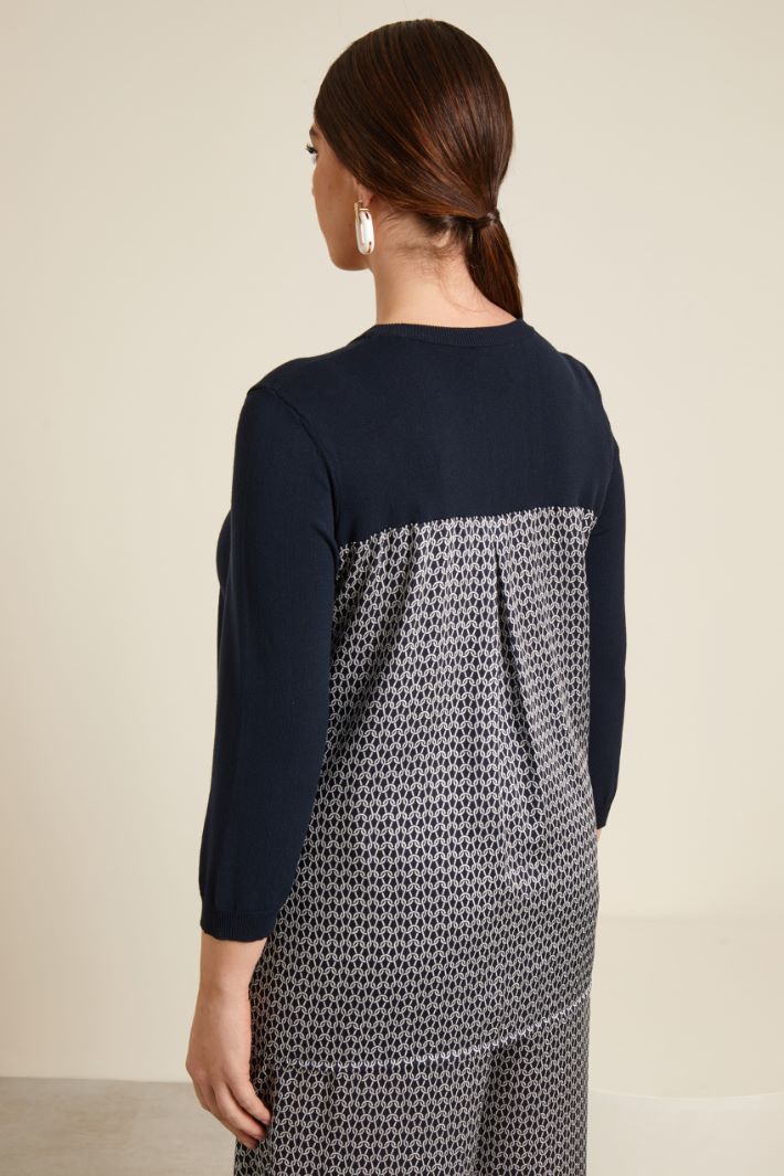 Maglia con inserto in twill Fashion Market Maglia con inserto in twill Fashion Market