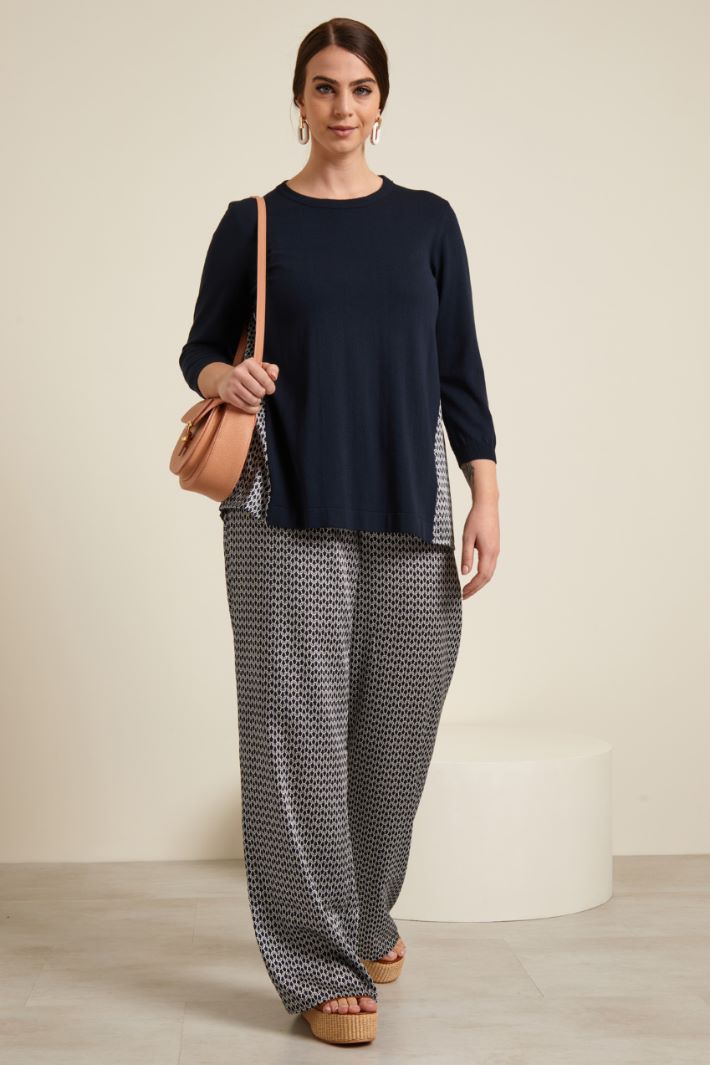 Maglia con inserto in twill Fashion Market Maglia con inserto in twill Fashion Market