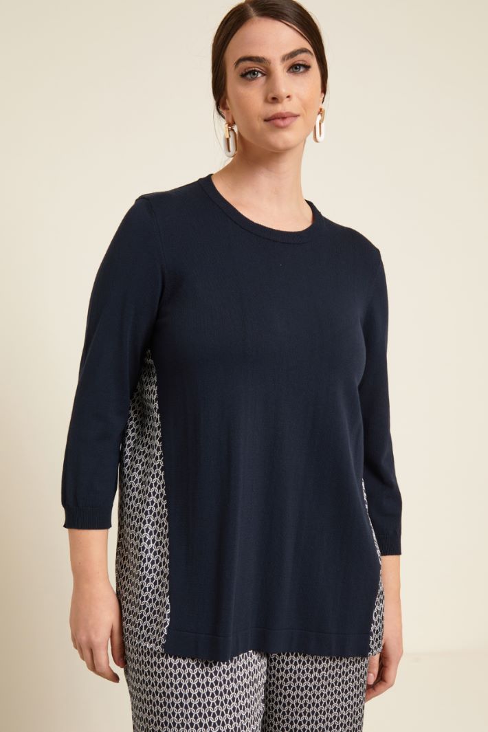 Maglia con inserto in twill Fashion Market Maglia con inserto in twill Fashion Market